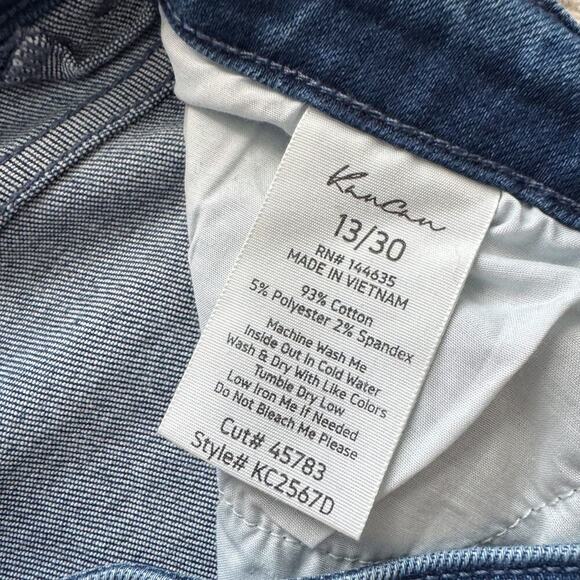 KanCan Jeans Womens Sz 13 30 Blue Straight High Rise Crop Preppy Casual - Picture 7 of 15